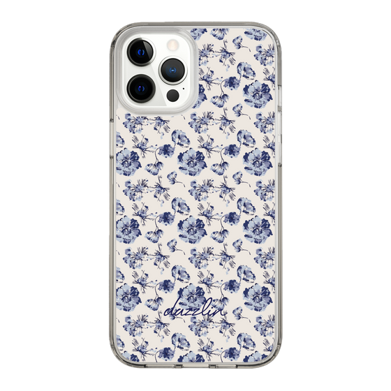 Slim Protection Case［ dazzlin - BlueFlower - Beige ］
