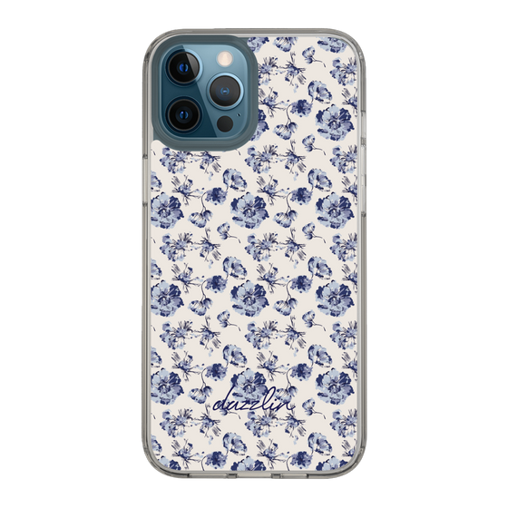 Slim Protection Case［ dazzlin - BlueFlower - Beige ］