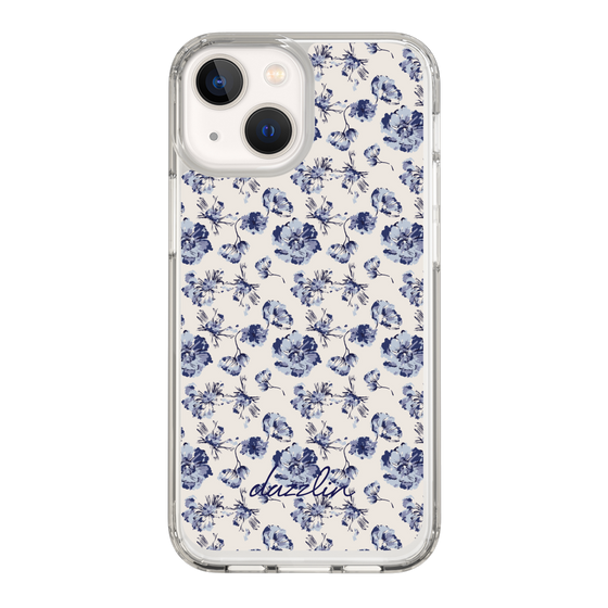 Slim Protection Case［ dazzlin - BlueFlower - Beige ］