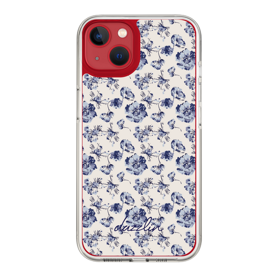 Slim Protection Case［ dazzlin - BlueFlower - Beige ］