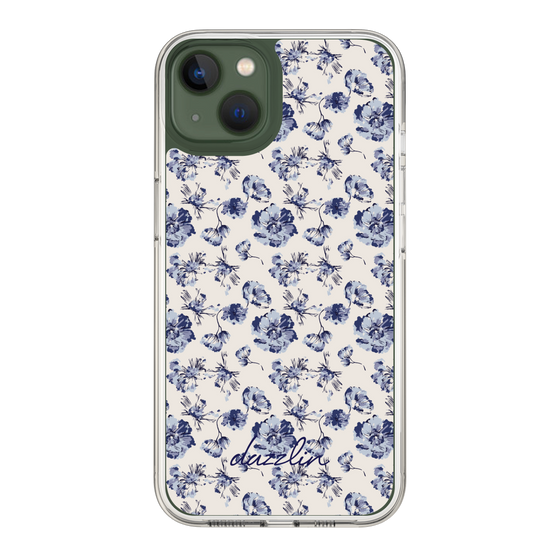 Slim Protection Case［ dazzlin - BlueFlower - Beige ］