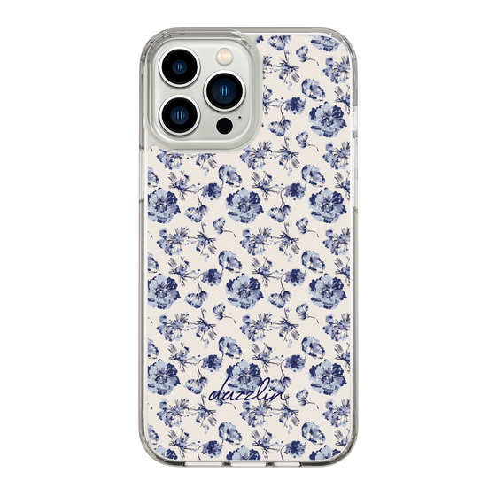 Slim Protection Case［ dazzlin - BlueFlower - Beige ］