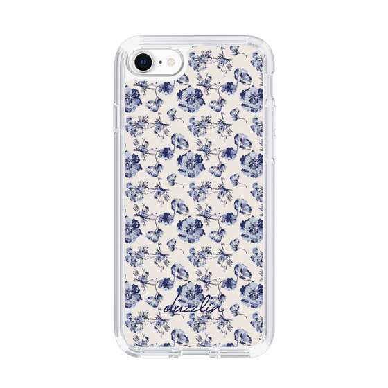 Slim Protection Case［ dazzlin - BlueFlower - Beige ］