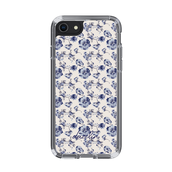 Slim Protection Case［ dazzlin - BlueFlower - Beige ］