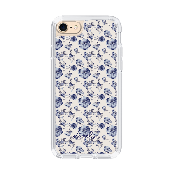 Slim Protection Case［ dazzlin - BlueFlower - Beige ］