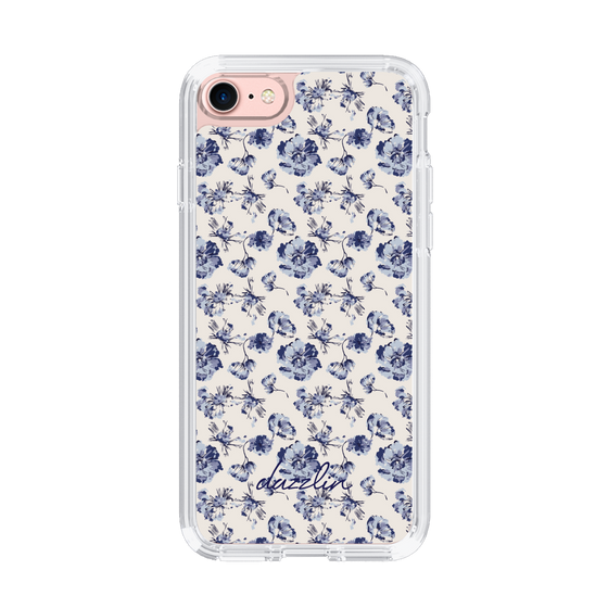 Slim Protection Case［ dazzlin - BlueFlower - Beige ］