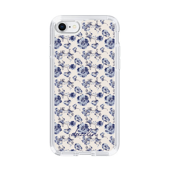 Slim Protection Case［ dazzlin - BlueFlower - Beige ］