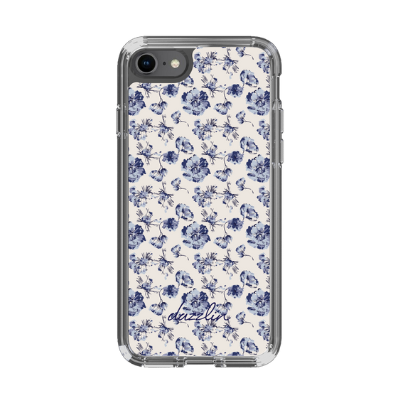 Slim Protection Case［ dazzlin - BlueFlower - Beige ］
