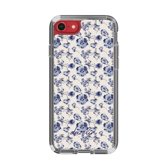 Slim Protection Case［ dazzlin - BlueFlower - Beige ］