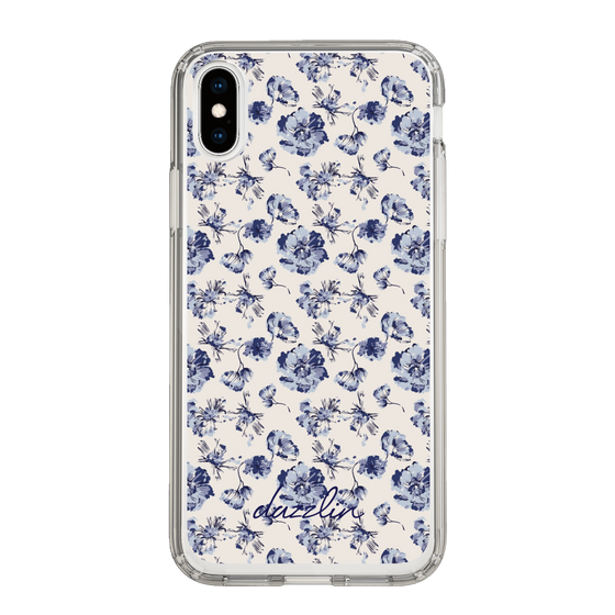 Slim Protection Case［ dazzlin - BlueFlower - Beige ］
