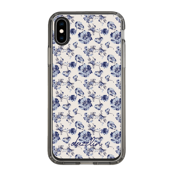 Slim Protection Case［ dazzlin - BlueFlower - Beige ］