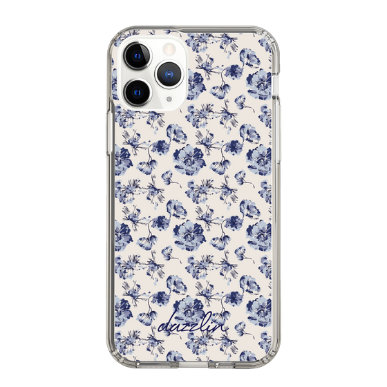Slim Protection Case［ dazzlin - BlueFlower - Beige ］
