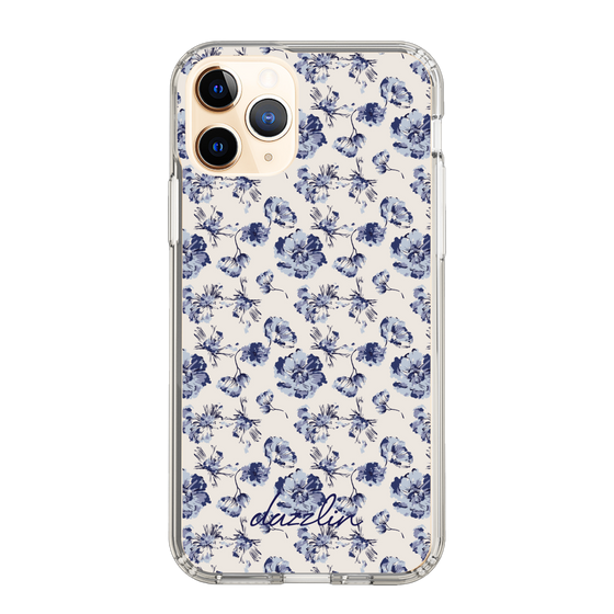 Slim Protection Case［ dazzlin - BlueFlower - Beige ］