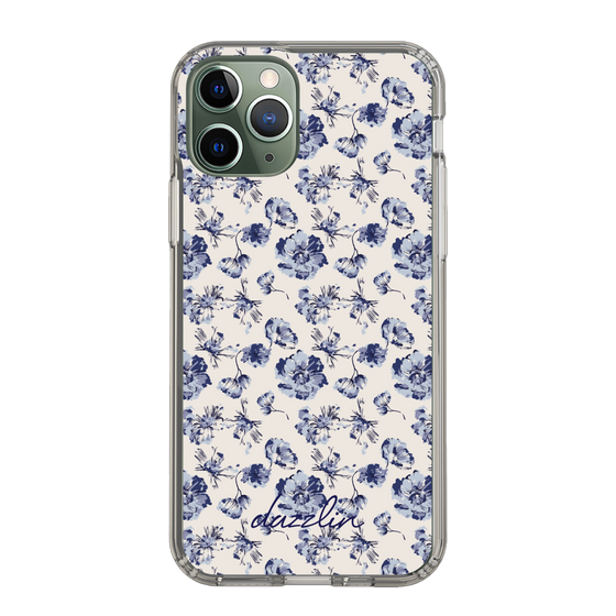 Slim Protection Case［ dazzlin - BlueFlower - Beige ］