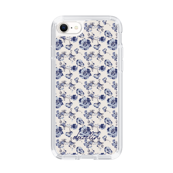 Slim Protection Case［ dazzlin - BlueFlower - Beige ］