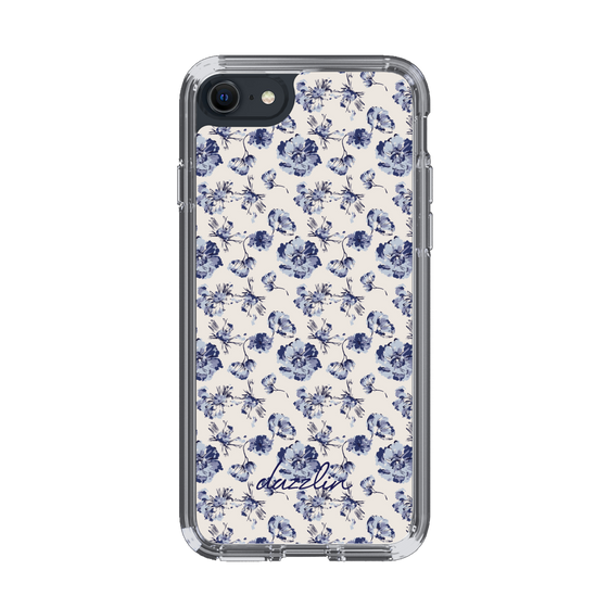 Slim Protection Case［ dazzlin - BlueFlower - Beige ］
