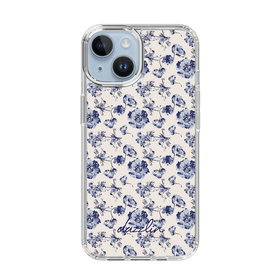 Slim Protection Case［ dazzlin - BlueFlower - Beige ］