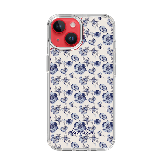 Slim Protection Case［ dazzlin - BlueFlower - Beige ］