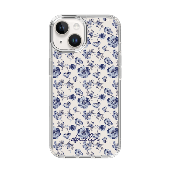 Slim Protection Case［ dazzlin - BlueFlower - Beige ］