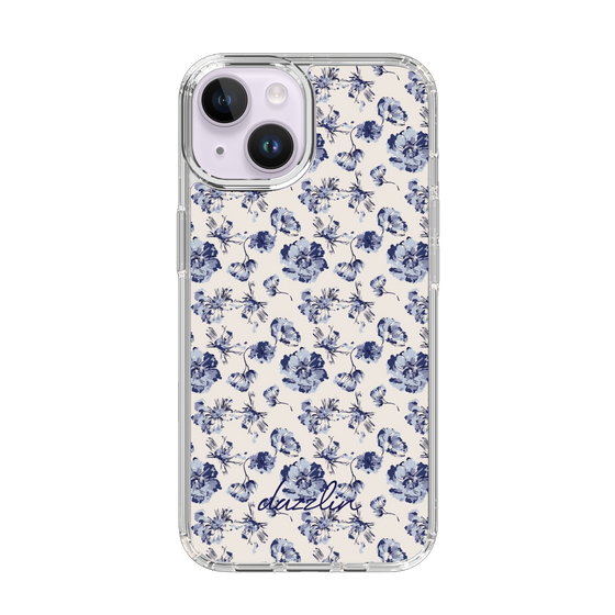 Slim Protection Case［ dazzlin - BlueFlower - Beige ］
