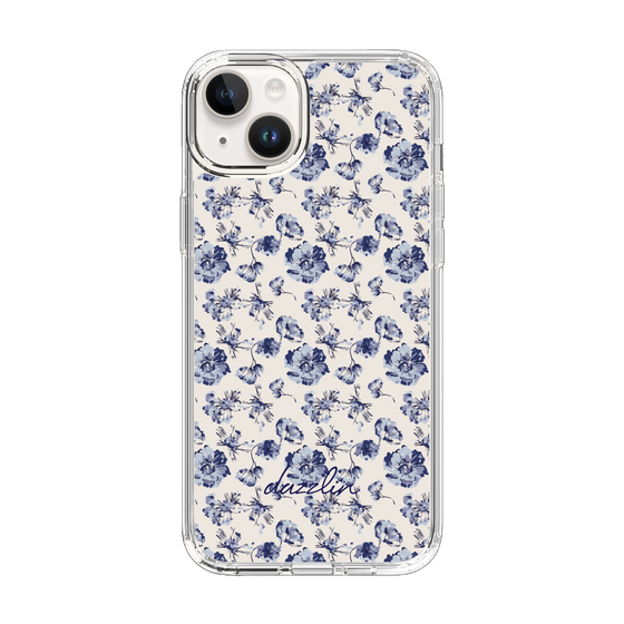 Slim Protection Case［ dazzlin - BlueFlower - Beige ］