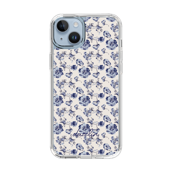 Slim Protection Case［ dazzlin - BlueFlower - Beige ］