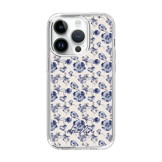 Slim Protection Case［ dazzlin - BlueFlower - Beige ］