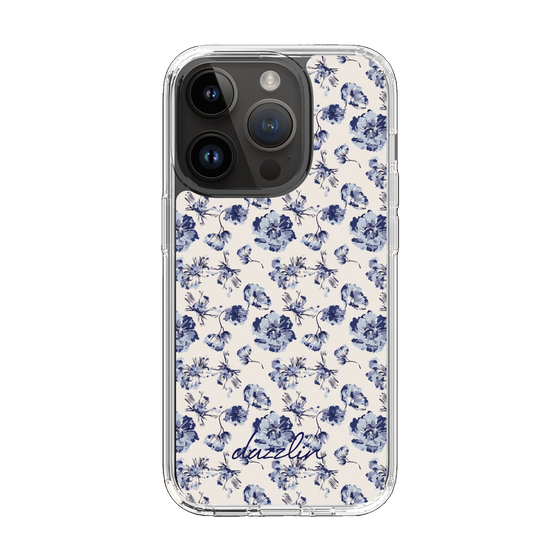 Slim Protection Case［ dazzlin - BlueFlower - Beige ］
