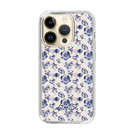 Slim Protection Case［ dazzlin - BlueFlower - Beige ］