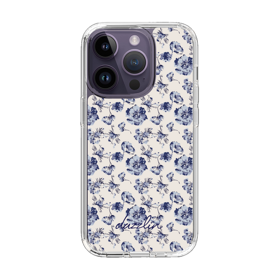 Slim Protection Case［ dazzlin - BlueFlower - Beige ］