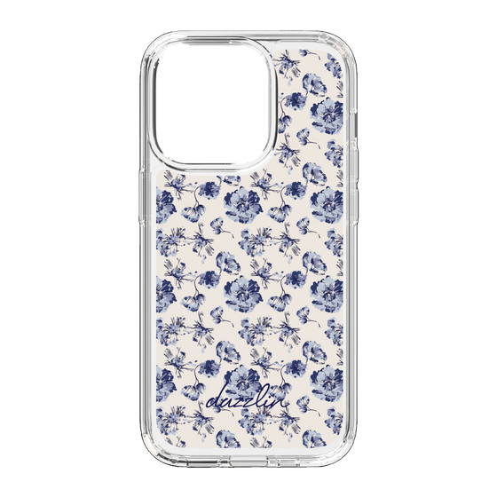 Slim Protection Case［ dazzlin - BlueFlower - Beige ］