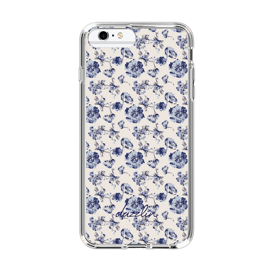 Slim Protection Case［ dazzlin - BlueFlower - Beige ］