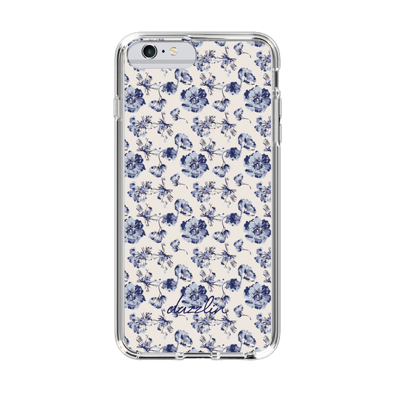 Slim Protection Case［ dazzlin - BlueFlower - Beige ］