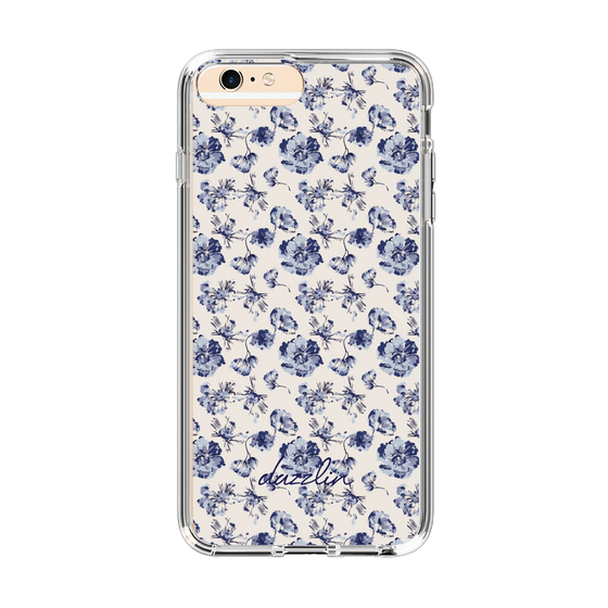 Slim Protection Case［ dazzlin - BlueFlower - Beige ］