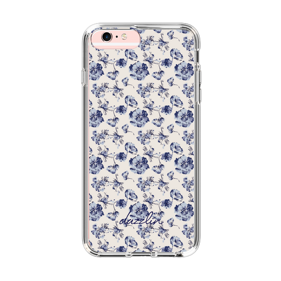 Slim Protection Case［ dazzlin - BlueFlower - Beige ］