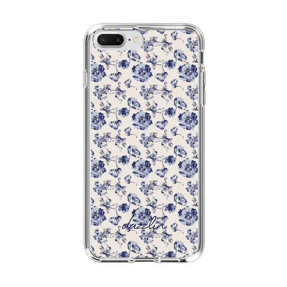 Slim Protection Case［ dazzlin - BlueFlower - Beige ］