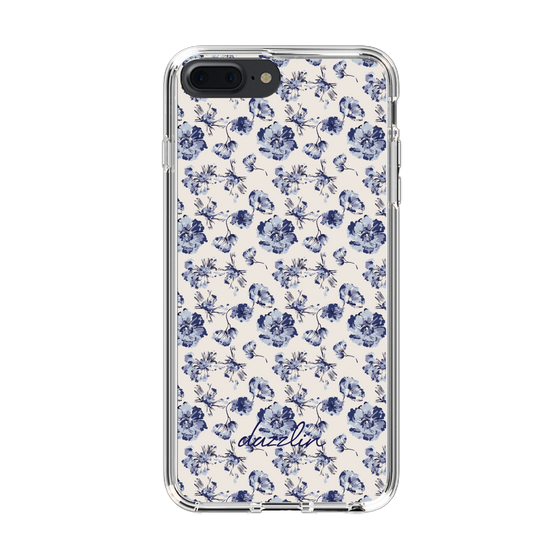 Slim Protection Case［ dazzlin - BlueFlower - Beige ］