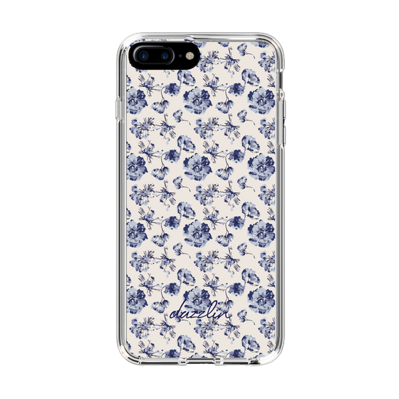 Slim Protection Case［ dazzlin - BlueFlower - Beige ］