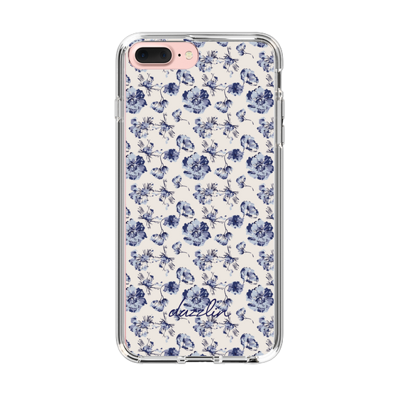 Slim Protection Case［ dazzlin - BlueFlower - Beige ］