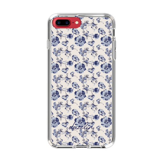 Slim Protection Case［ dazzlin - BlueFlower - Beige ］
