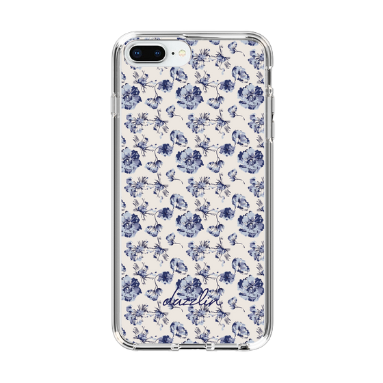 Slim Protection Case［ dazzlin - BlueFlower - Beige ］
