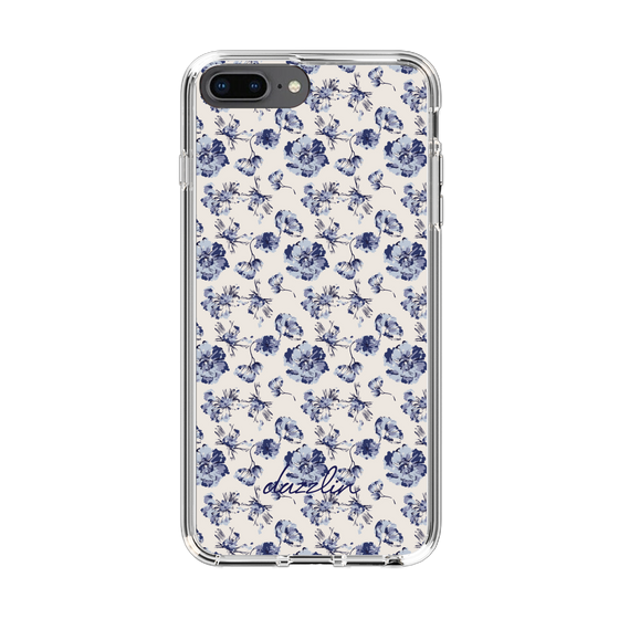 Slim Protection Case［ dazzlin - BlueFlower - Beige ］