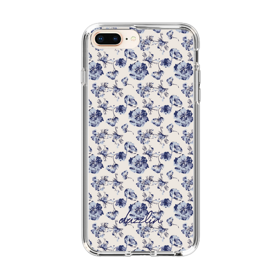 Slim Protection Case［ dazzlin - BlueFlower - Beige ］