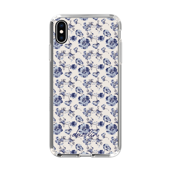 Slim Protection Case［ dazzlin - BlueFlower - Beige ］