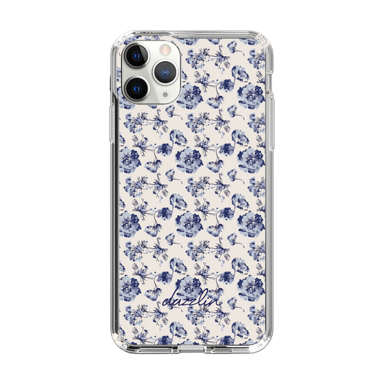 Slim Protection Case［ dazzlin - BlueFlower - Beige ］