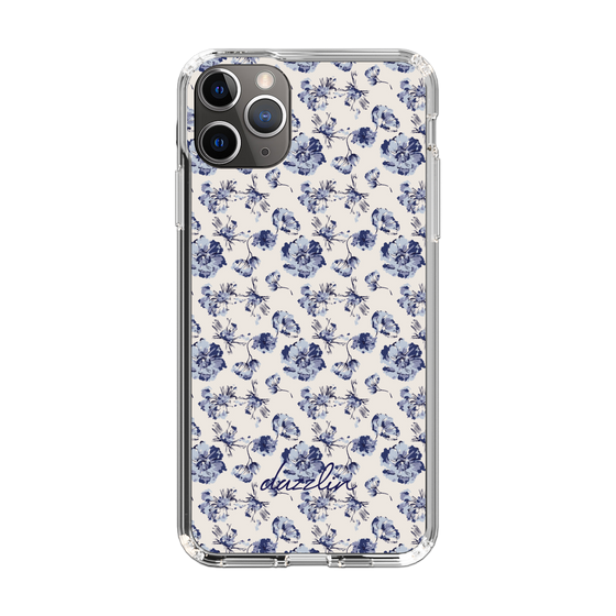 Slim Protection Case［ dazzlin - BlueFlower - Beige ］