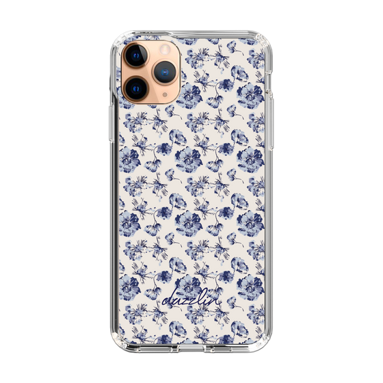 Slim Protection Case［ dazzlin - BlueFlower - Beige ］
