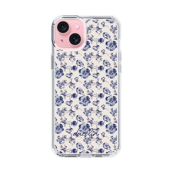 Slim Protection Case［ dazzlin - BlueFlower - Beige ］