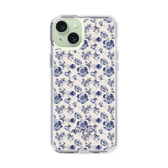 Slim Protection Case［ dazzlin - BlueFlower - Beige ］
