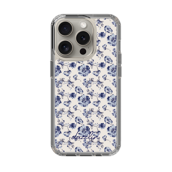 Slim Protection Case［ dazzlin - BlueFlower - Beige ］